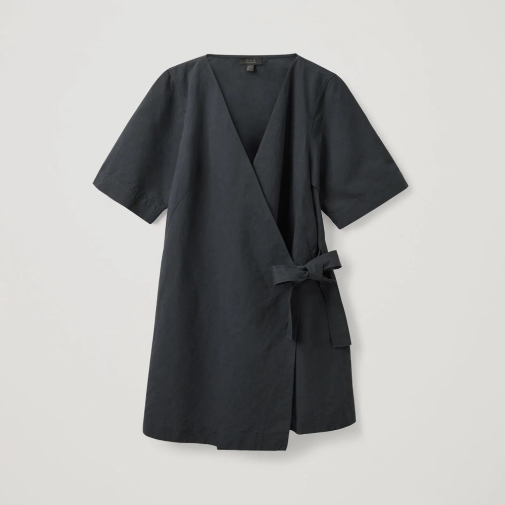 COS Black Wrap Dress
